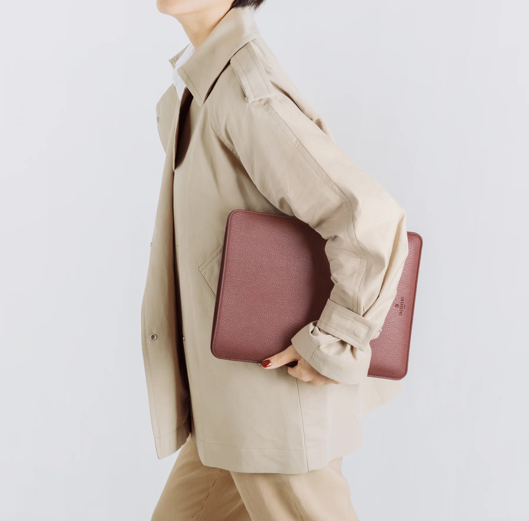 Waterproof Leather MacBook Sleeve - Brown